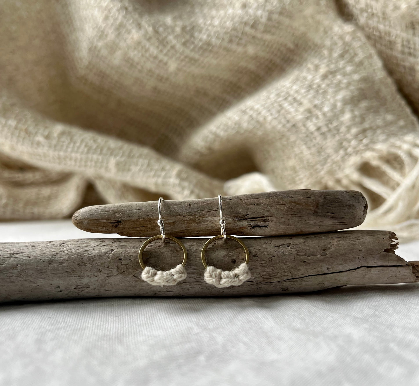 Summer Whites Collection - Mini Circle Earrings