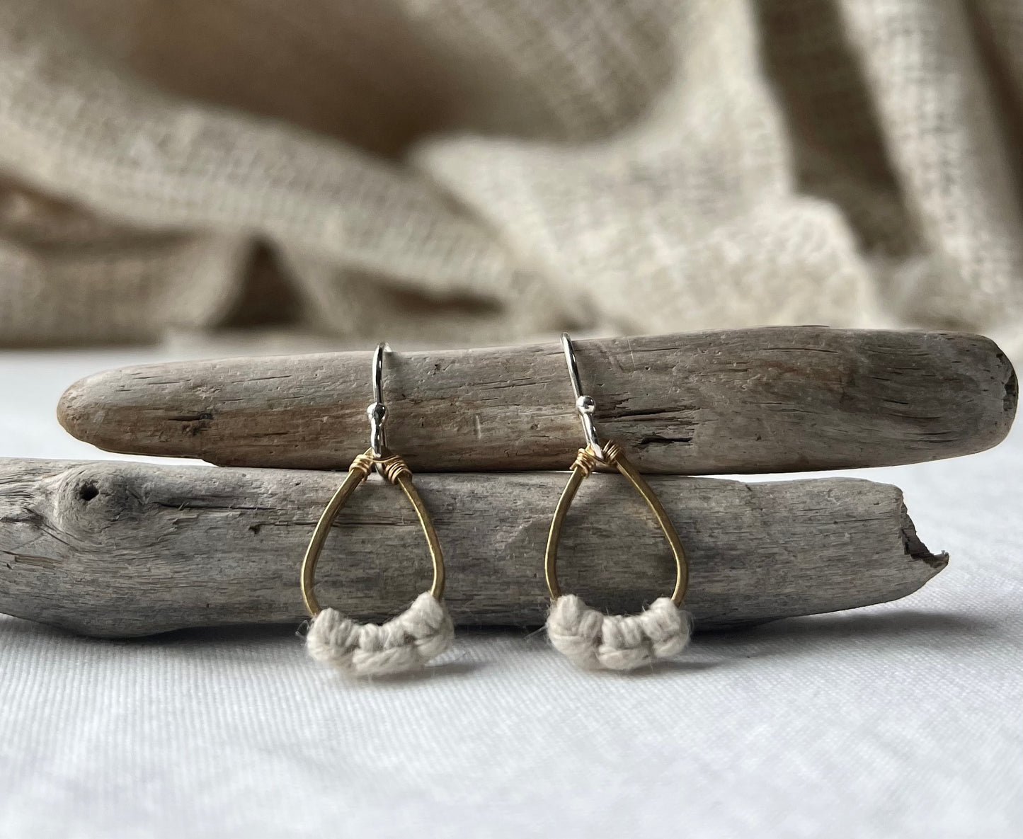 Brass & Hemp Earrings Collection