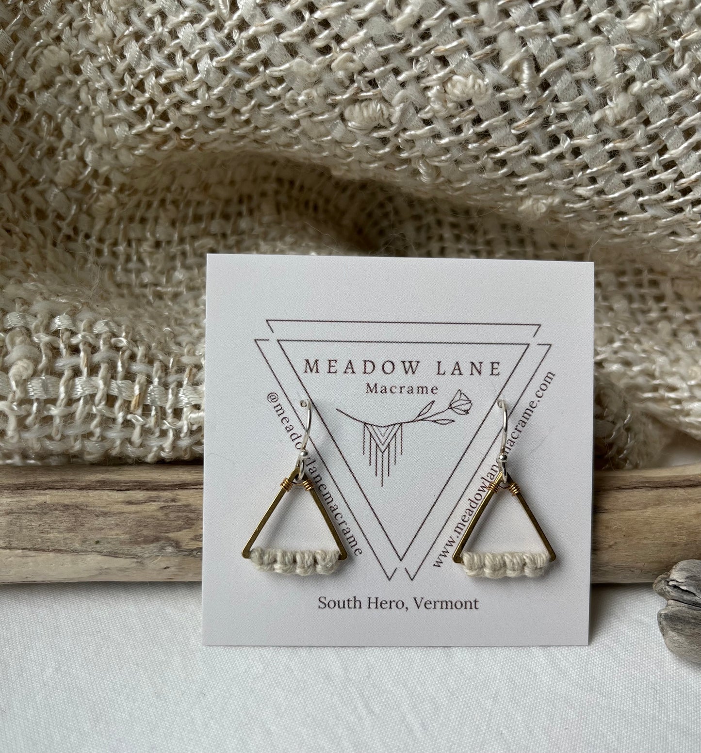 Summer Whites Collection - Mini Triangle Earrings
