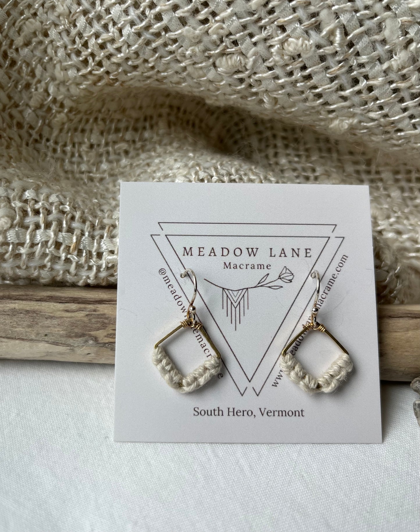 Summer Whites Collection - Mini Square Earrings