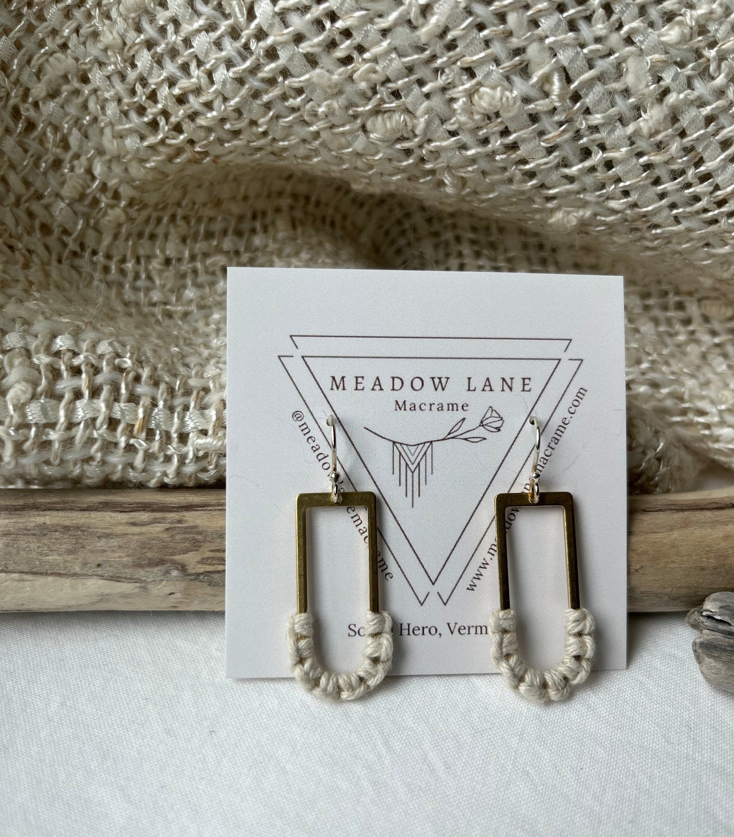 Brass & Hemp Earrings Collection