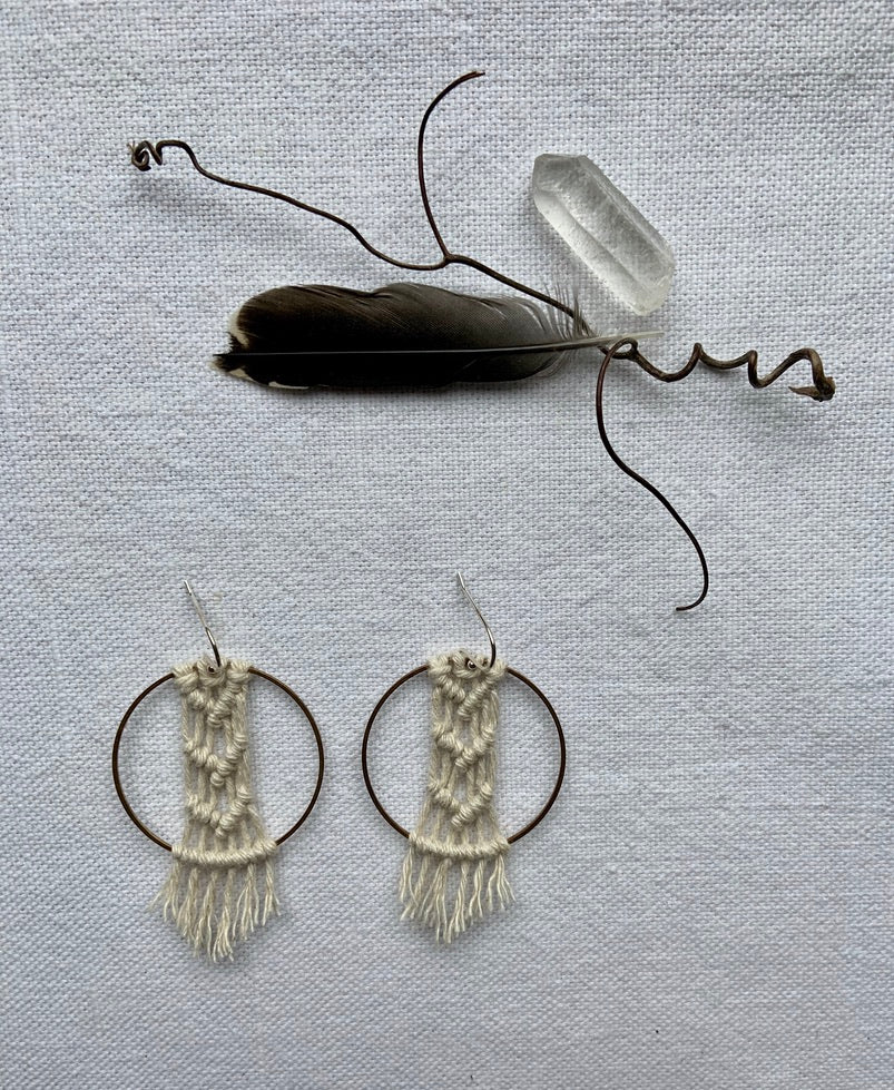 Hemp Chevron Hoop Earrings