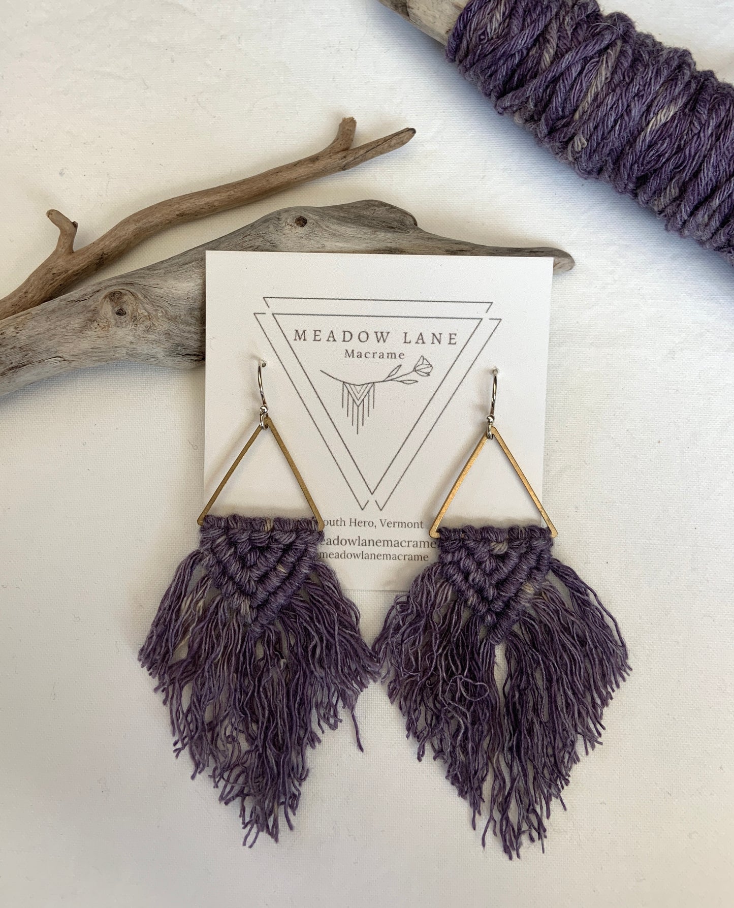 Long, Open Triangle Earrings