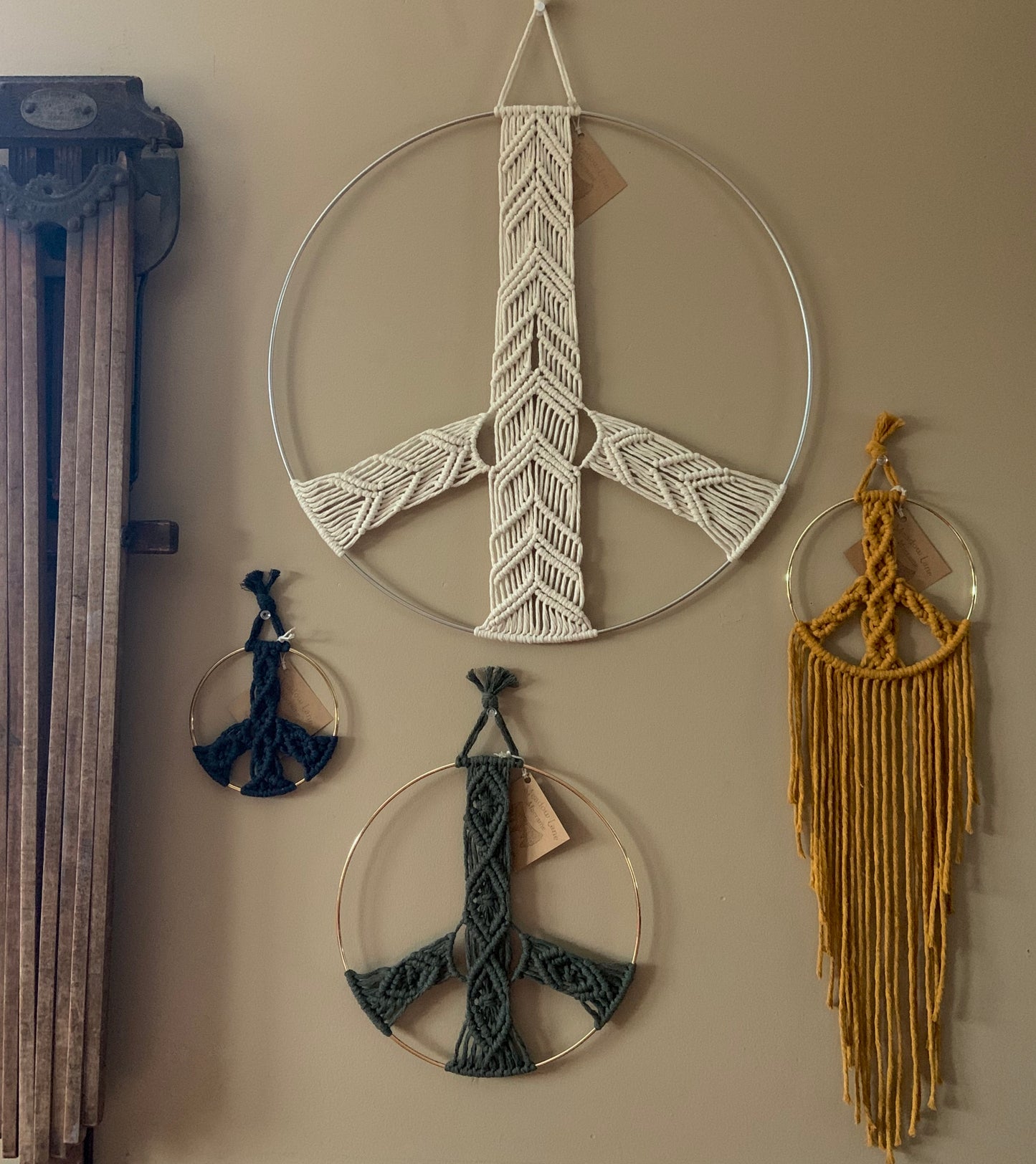 Large Peace Sign Wall Hanging